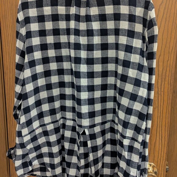 Ruff Hewn Check Plaid Black and White Shirt- Grunge, Casual Style, Streetwear XL - Picture 5 of 6